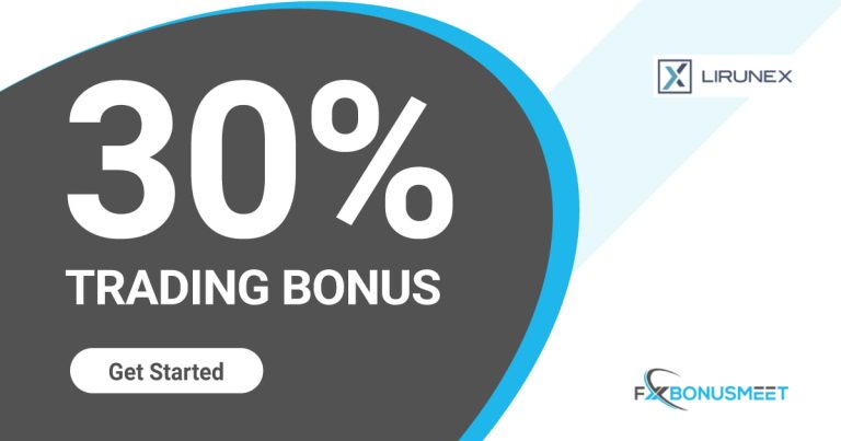 Lirunex 30% Forex Trading Bonus