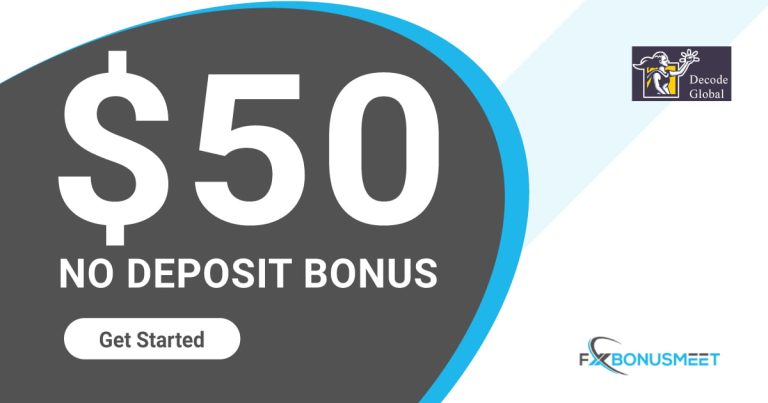 Decode Global Ltd 50 USD Welcome No Deposit Bonus