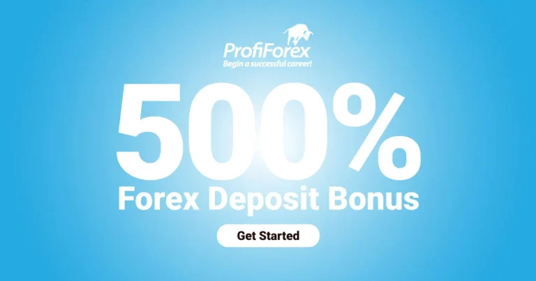 Bonus credit for Forex trading with 500% at Profiforex