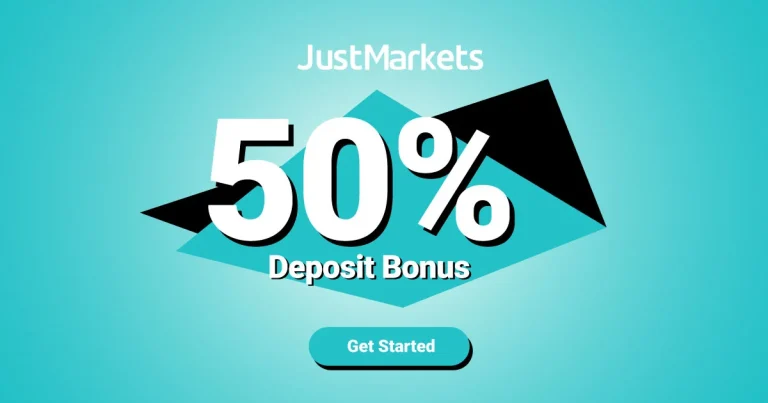 Welcome Trading Multiplying Bonus of 50% at JustMarkets