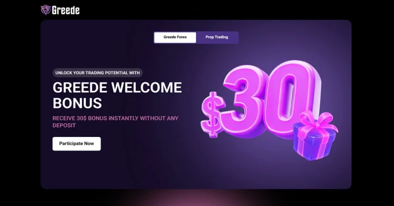 Greede offers an $30 Forex No Deposit Welcome Account